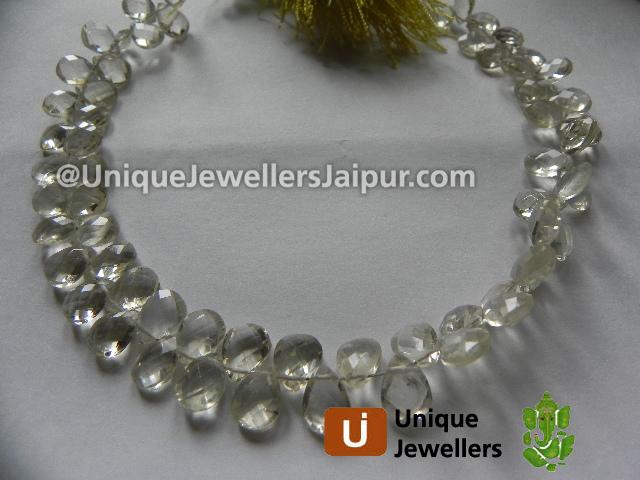 Scapolite Faceted Pear Beads